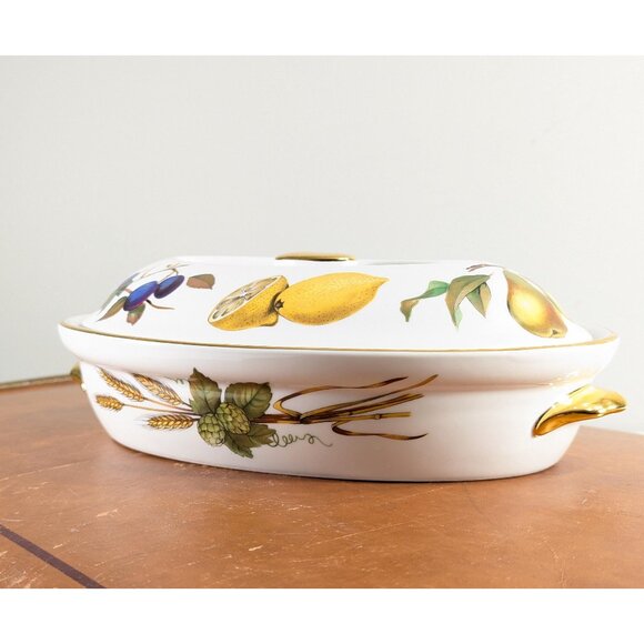 1961 NOS English Royal Worcester Evesham 10" covered dish, Oven to Table ware, - Picture 1 of 10
